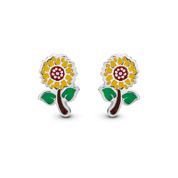 Brinco Prata Girassol