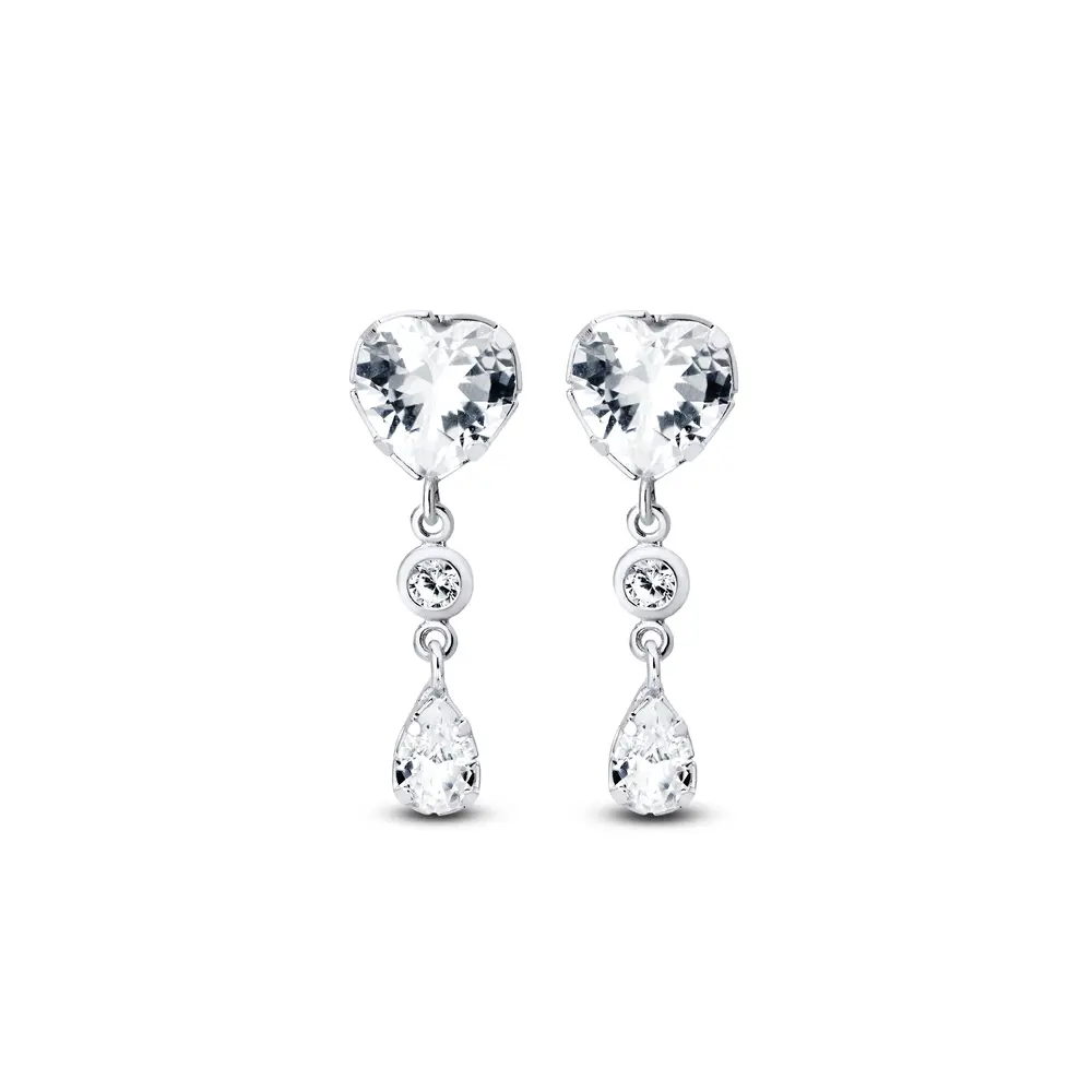 Brinco Prata Leve Bless Heart