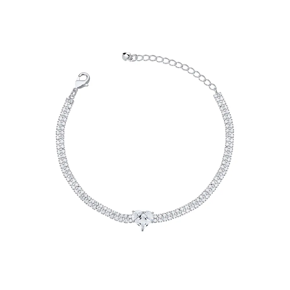 Pulseira Prata Leve Bless Elegância