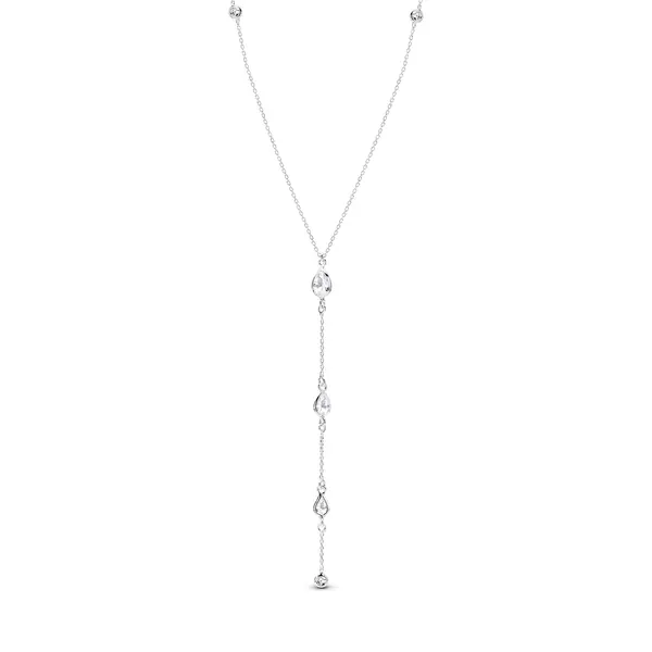 Gargantilha Prata Leve Gota em Zircônia