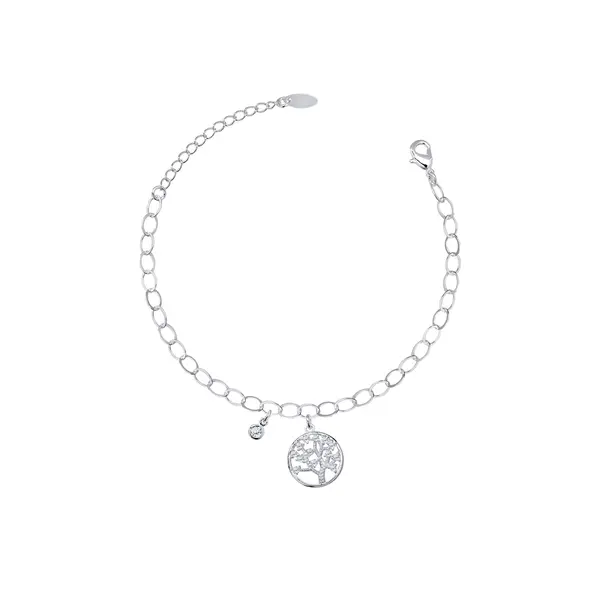 Pulseira Prata Leve Árvore da Vida