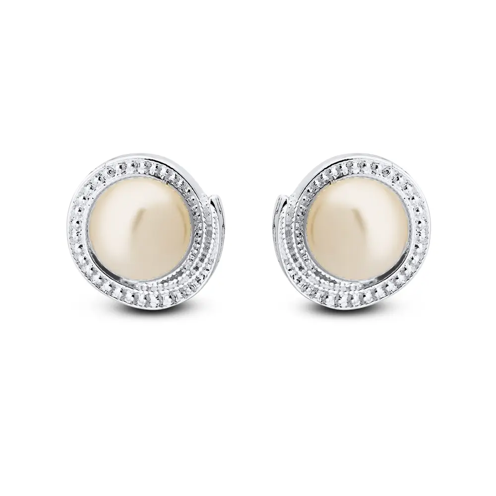 Brinco Prata Leve Com Perola