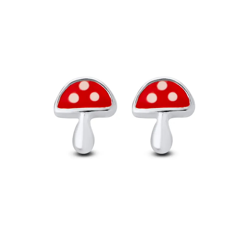 Brinco Prata Cogumelo
