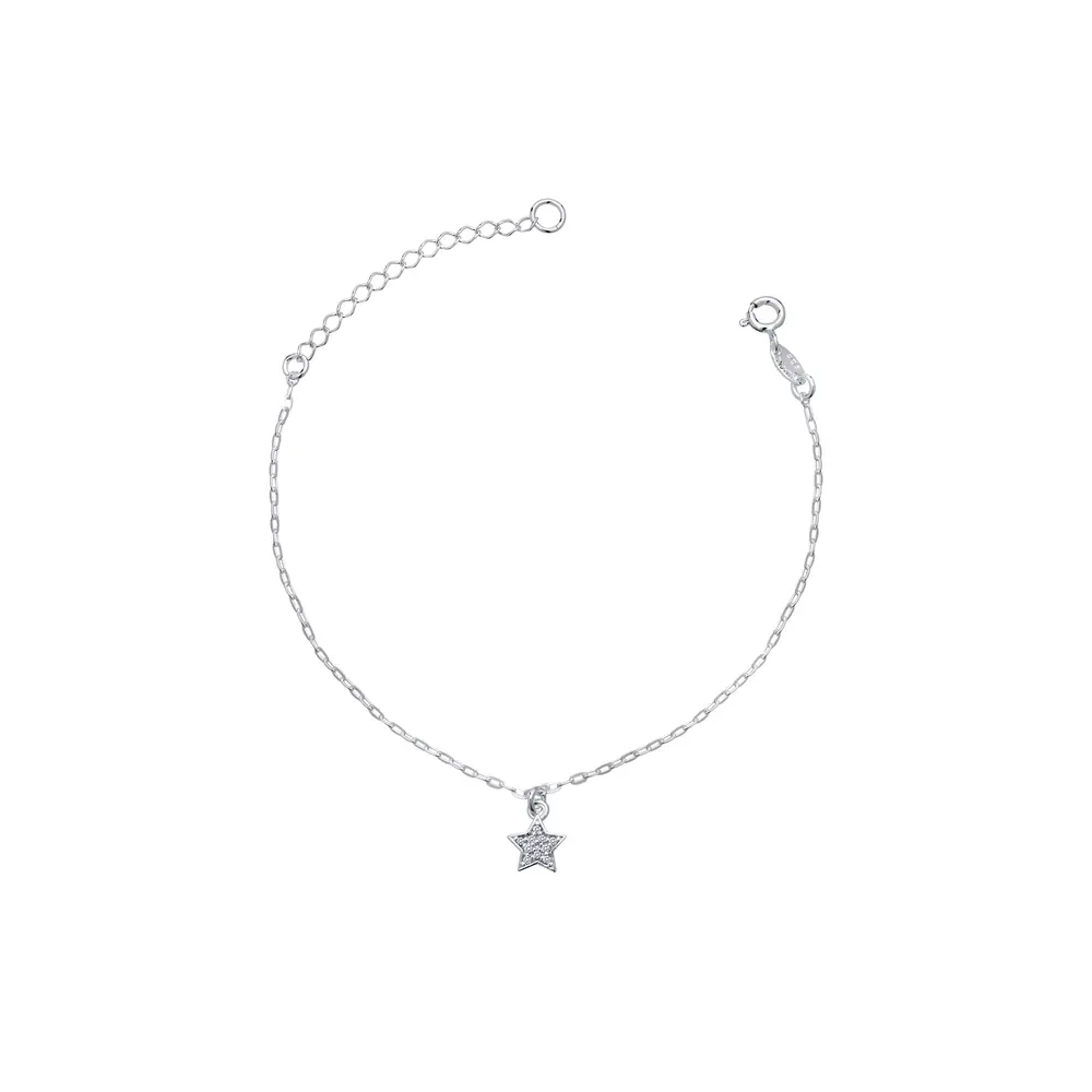 Pulseira Prata Estrela com Zircônias