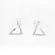 Brinco Prata Triangulo com Zircônias