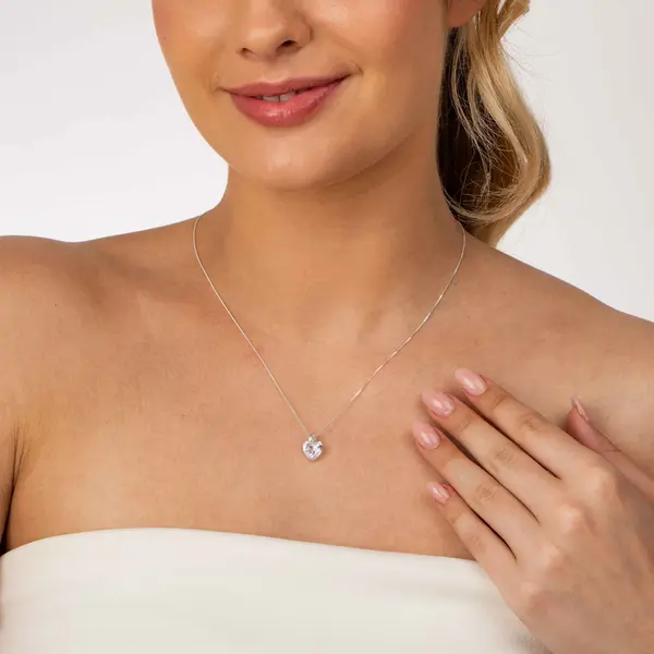 Gargantilha Prata Coração