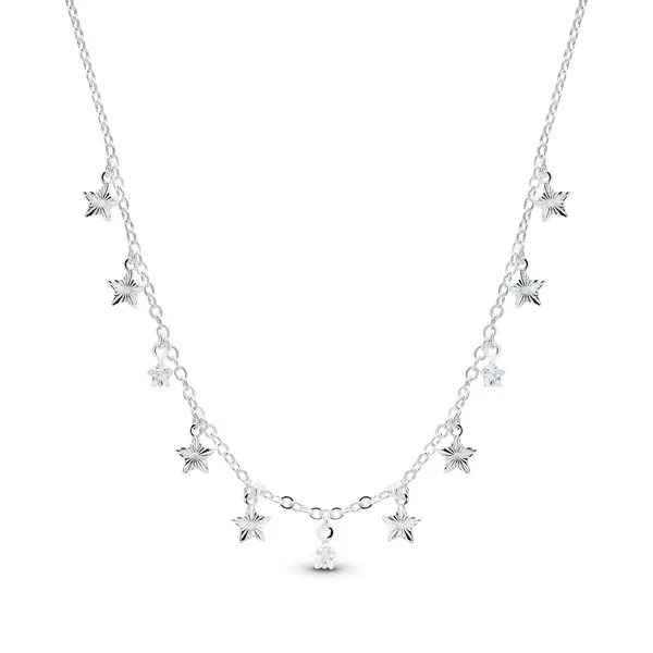 Gargantilha Prata Leve Sun Estrelas