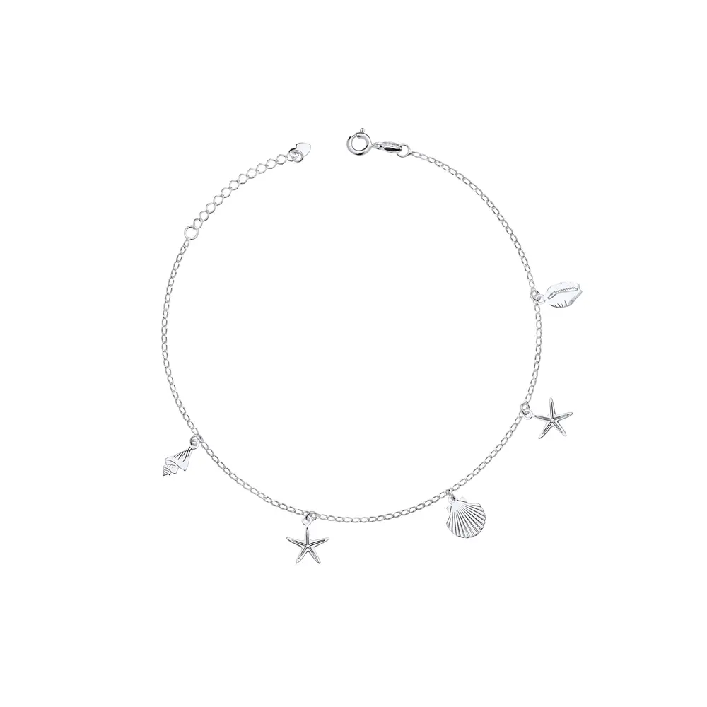 Tornozeleira Prata Fundo do Mar