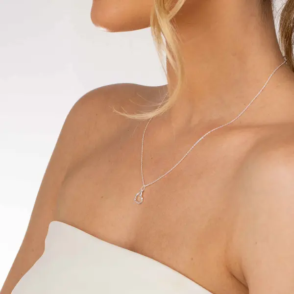 Gargantilha Prata Coração Liso