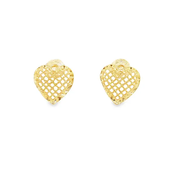 Brinco Folheado a Ouro 18k Coração