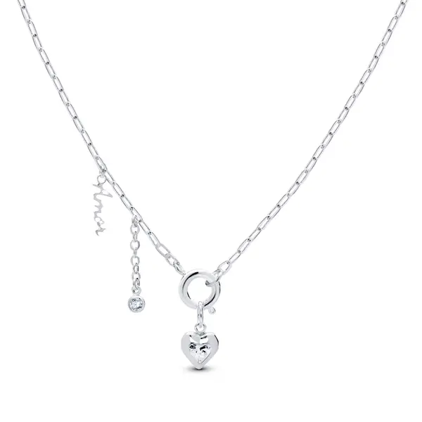 Conjunto Prata Leve Sun Coração com Zircônia