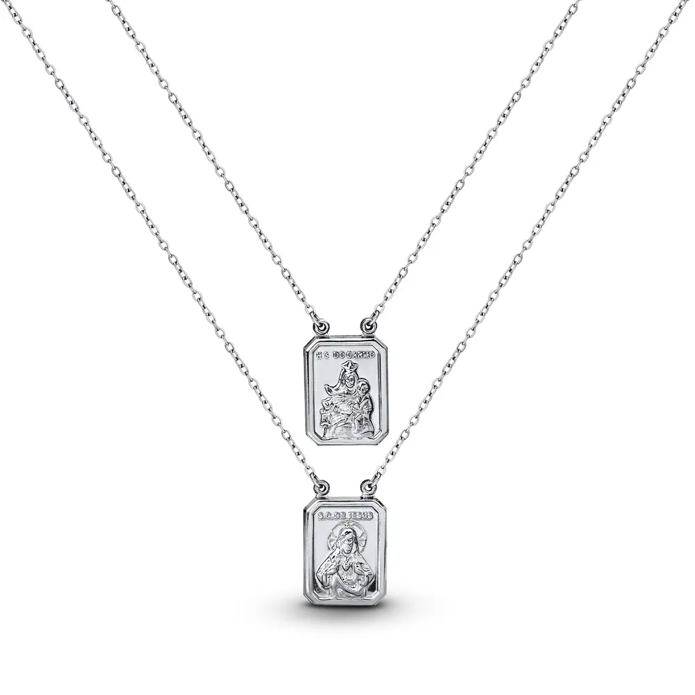 Escapulário Aço Nossa Senhora do Carmo G