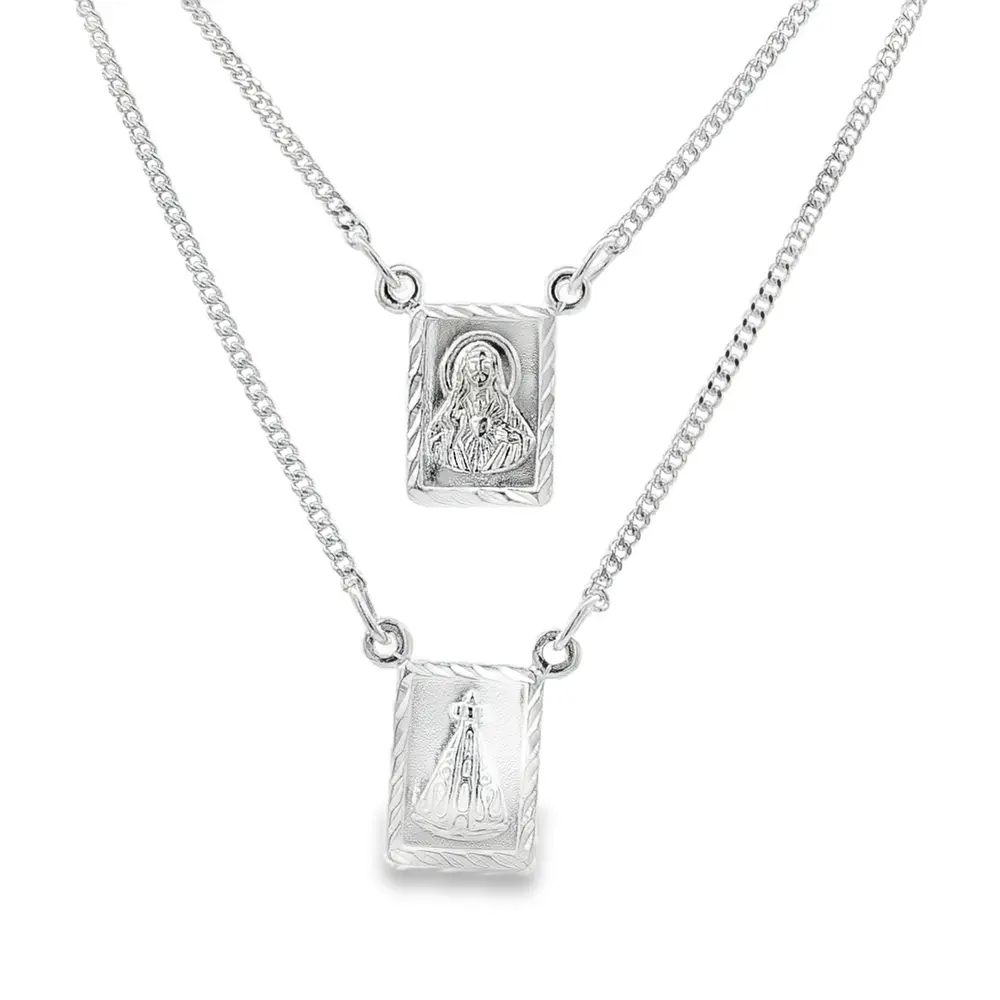 Escapulario Prata Nossa Senhora Aparecida PP