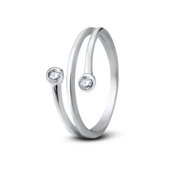 Anel Prata Falange Ponto Luz