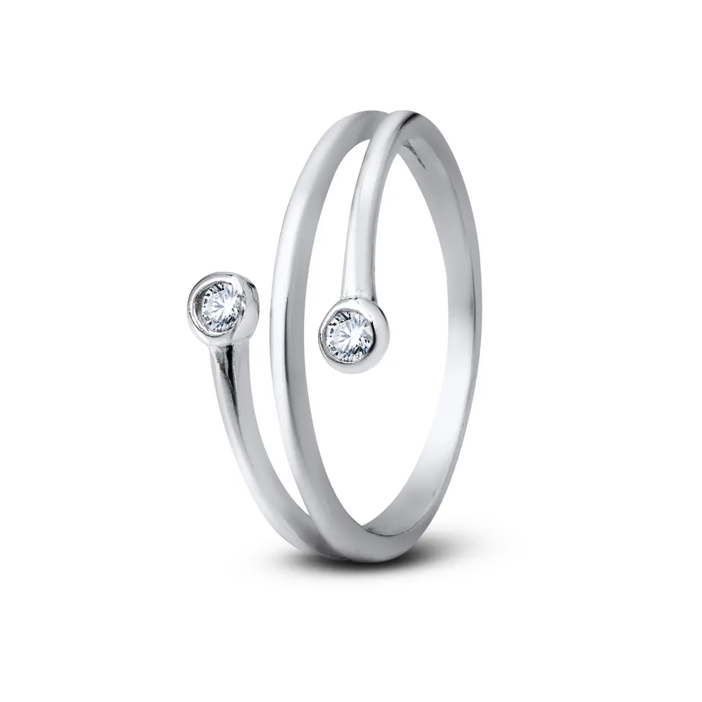 Anel Prata Falange Ponto Luz