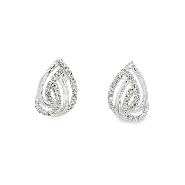 Brinco Prata Gota com Zircônias