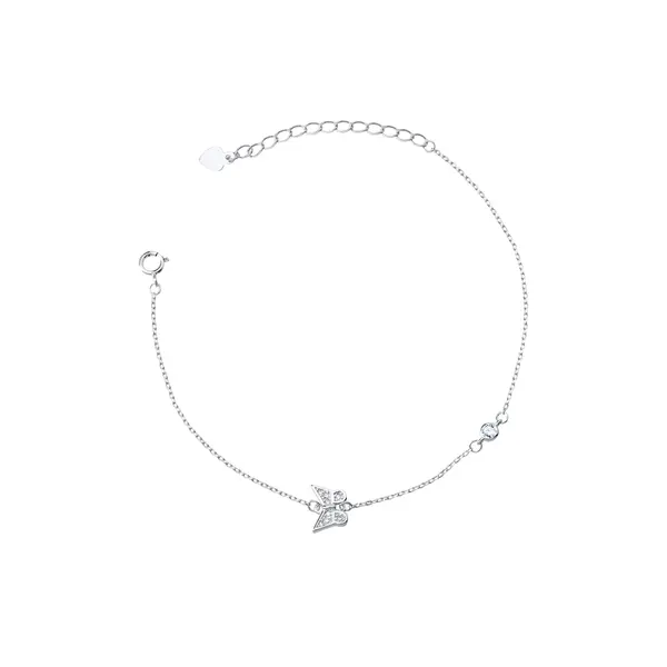 Pulseira Prata Borboleta com Zircônias