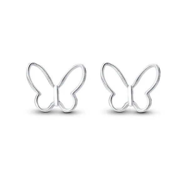 Brinco Prata Borboleta Vazada
