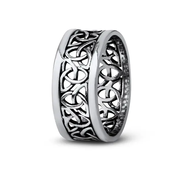 Anel Prata Masculino Trançado Envelhecido