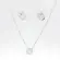 Conjunto Prata Redondo com Zircônia