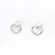 Brinco Prata Leve Coração Vazado Liso