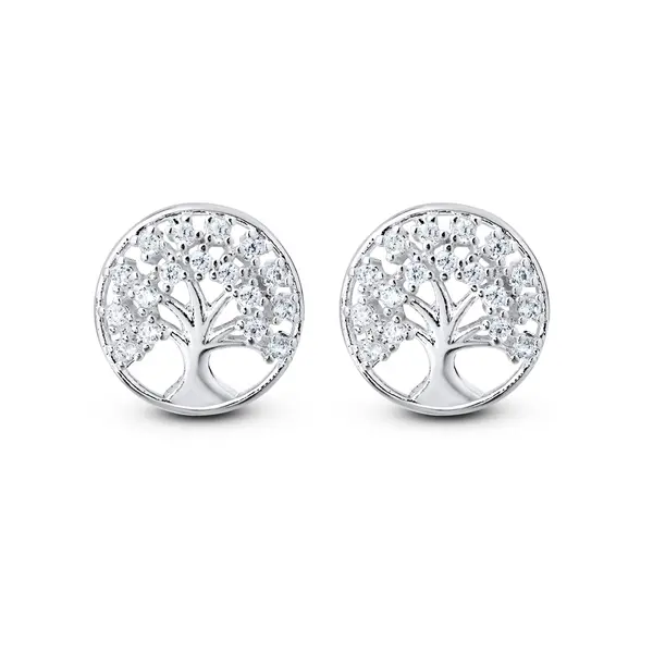 Brinco Prata Leve Árvore da Vida