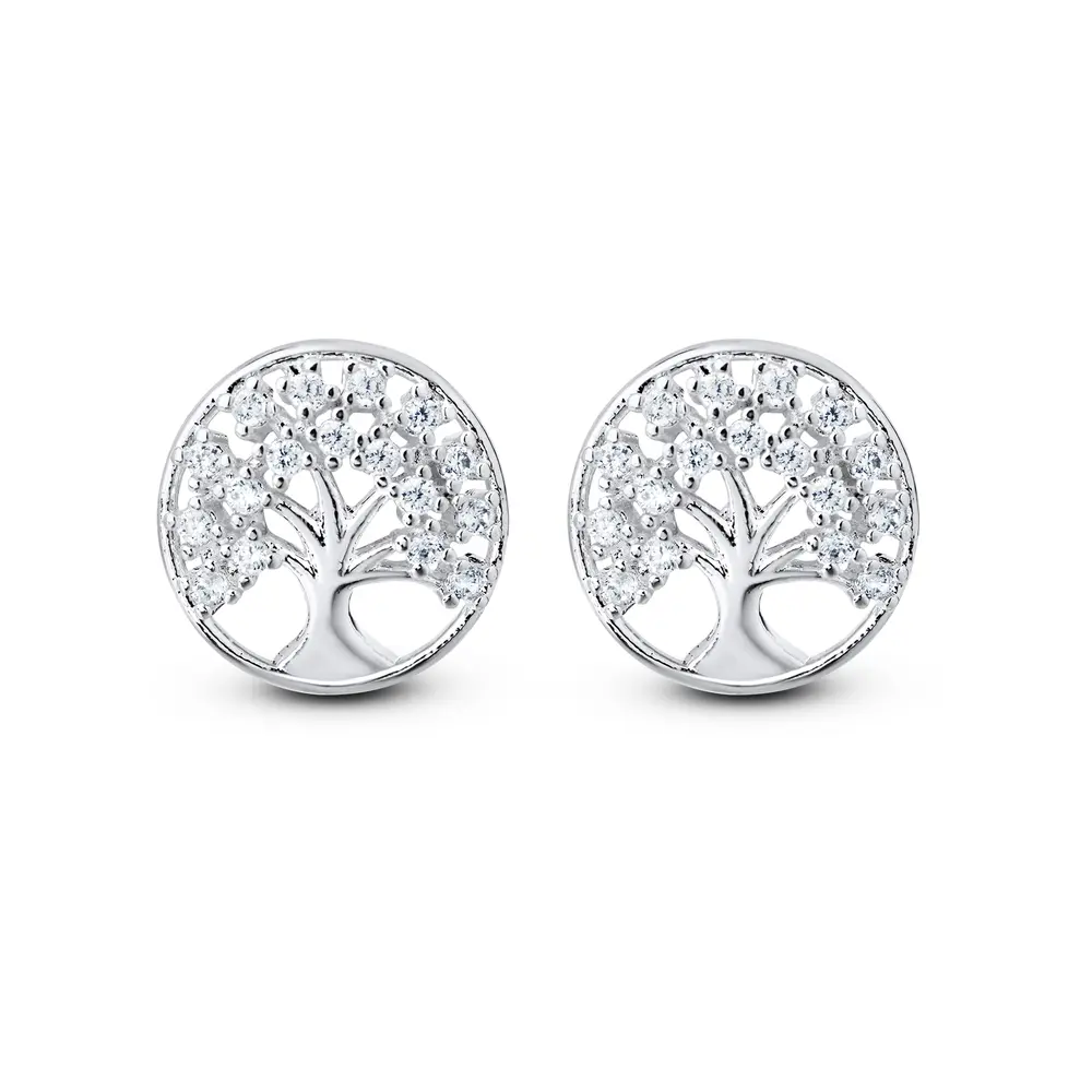 Brinco Prata Leve Árvore da Vida