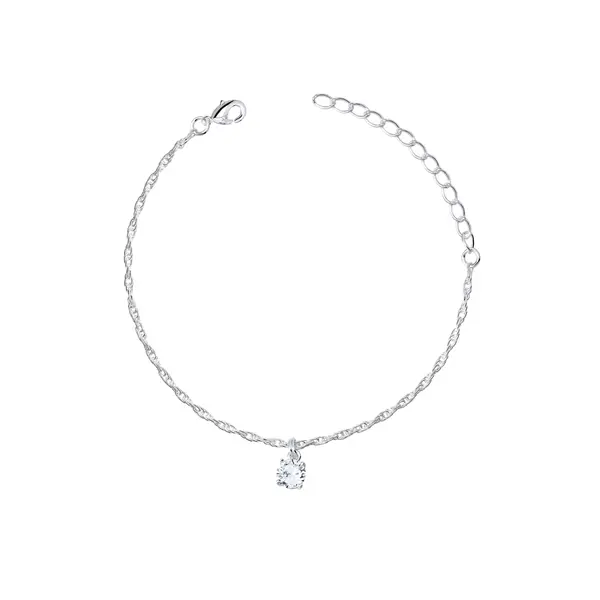 Pulseira Prata Leve Ponto Luz