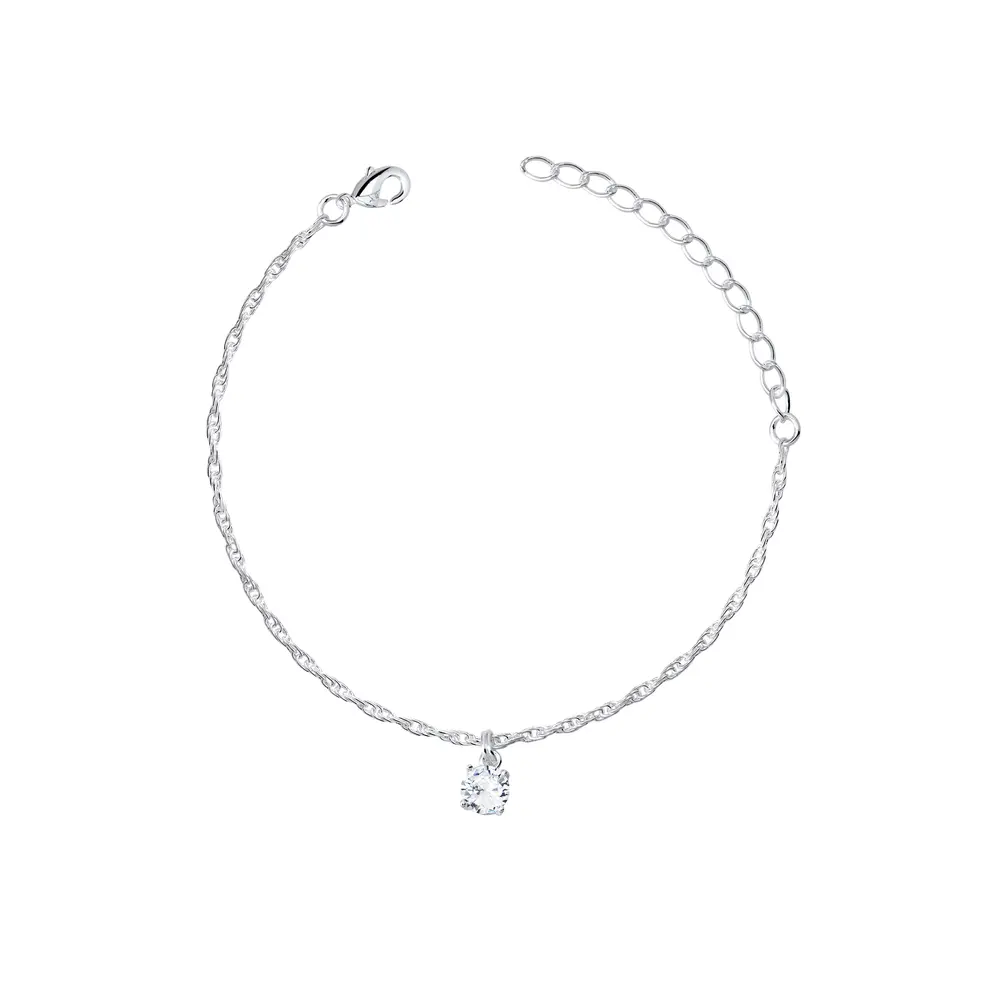 Pulseira Prata Leve Ponto Luz