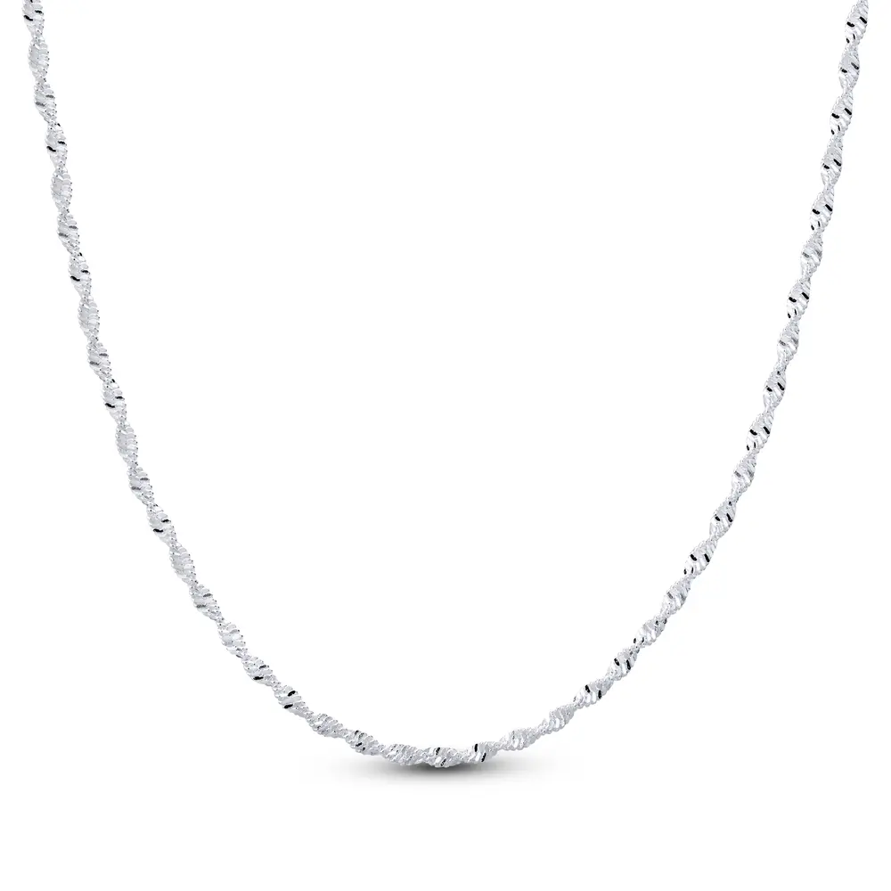 Gargantilha Prata Leve Malha 60cm