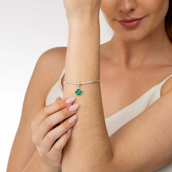 Berloque Prata Art Colection Trevo da Sorte