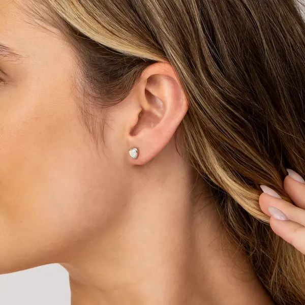 Brinco Prata Rodinada Coração Furta Cor