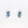 Brinco Prata Rodinada Duas Zircônias Furta Cor Azuis