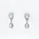 Brinco Prata Rodinada Pendente Gotas em Zircônias
