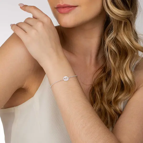 Pulseira Prata Leve Elos Portugueses Árvore da Vida P