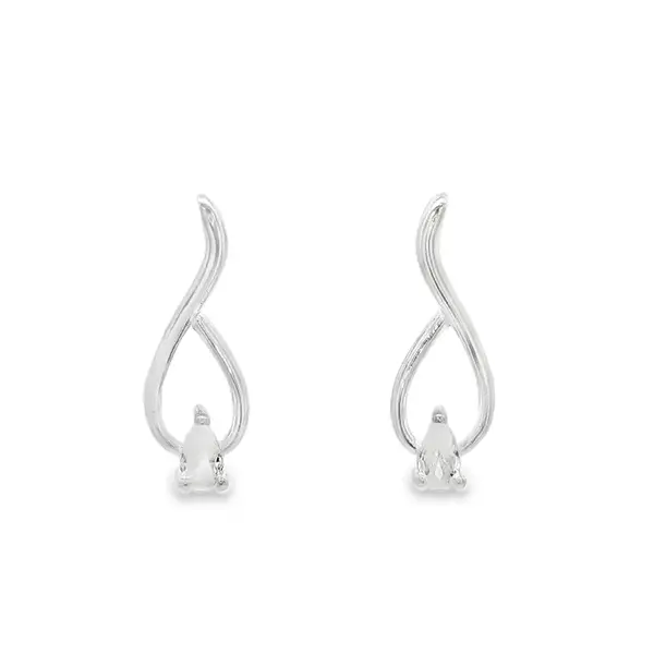 Brinco Prata Gota em Zircônia