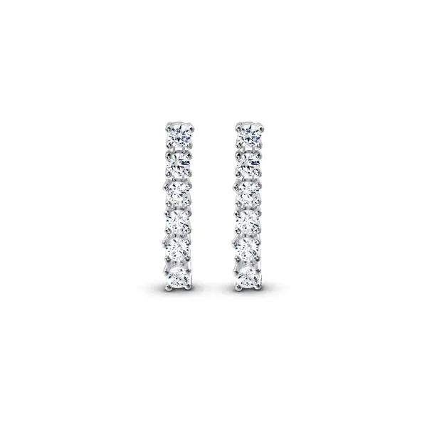 Brinco Prata Riviera em Zircônias