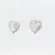 Brinco Prata Coração Cravejado Grande Zircônia Branca