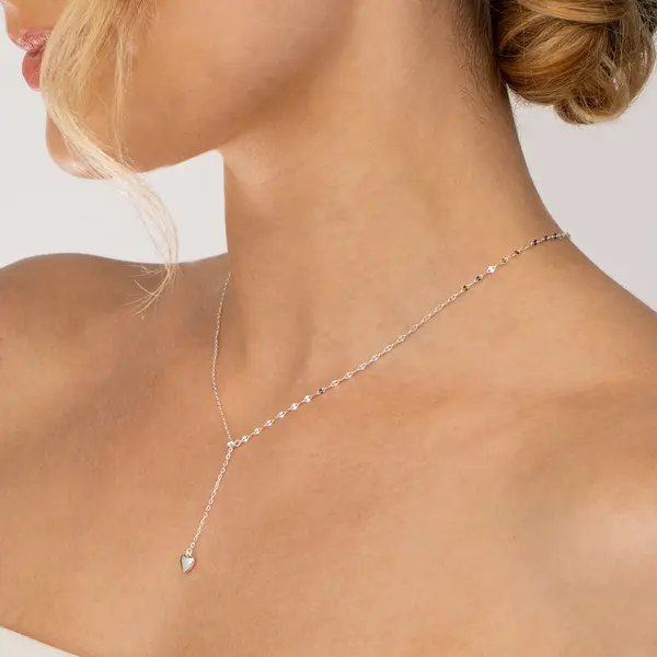 Gargantilha Prata Coração Liso