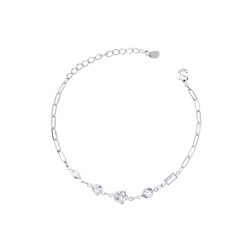 Pulseira Prata Leve Zircônias