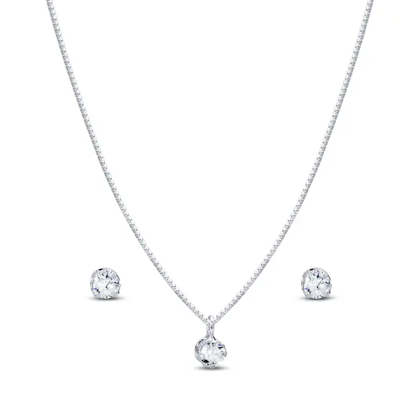 Conjunto Prata Leve Ponto Luz P