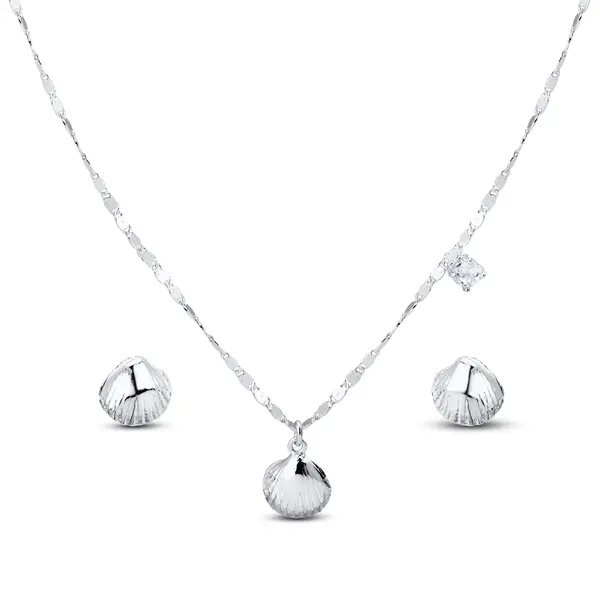 Conjunto Prata Leve Concha