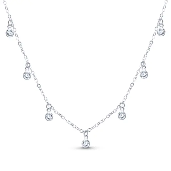 Choker Prata Leve Zircônias