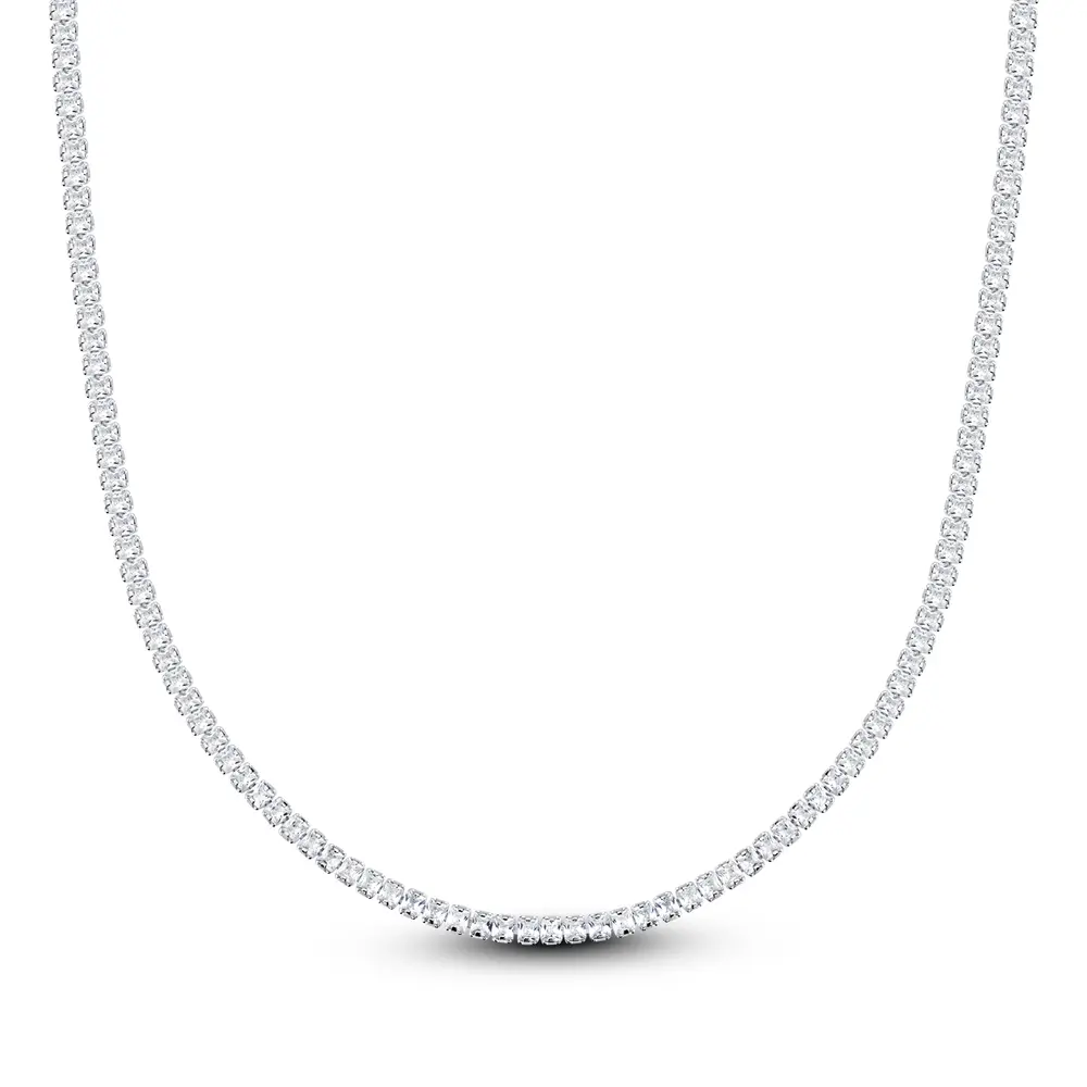 Choker Prata Leve Riviera Zircônias Quadradas