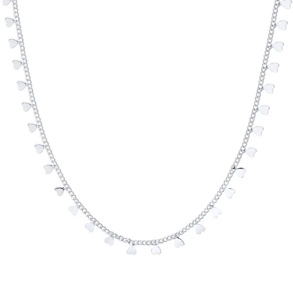 Gargantilha Prata Leve Mini Corações