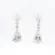 Brinco Prata com Zircônias e Gota Grande