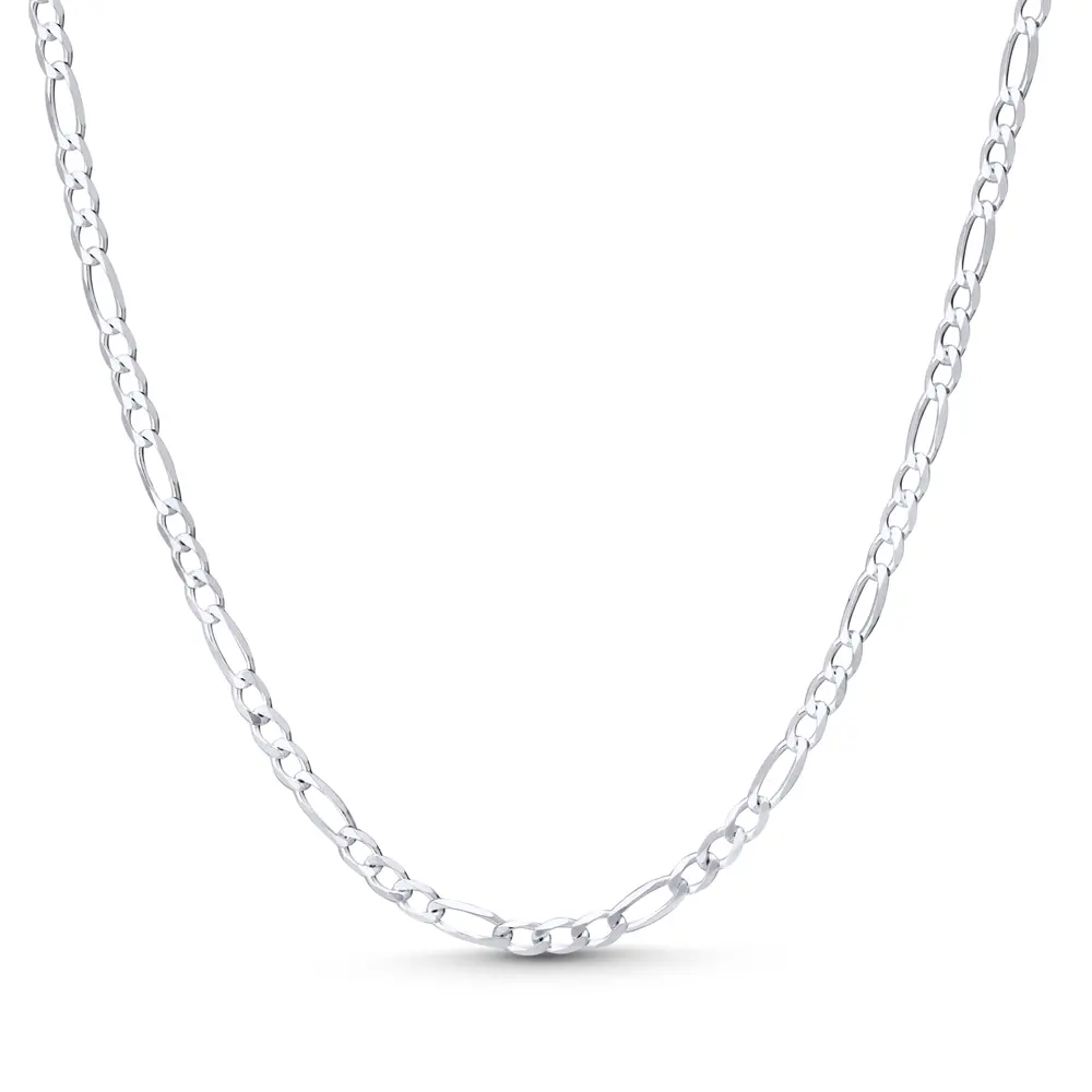 Corrente Prata Masculina Figaro 60cm 2,4mm