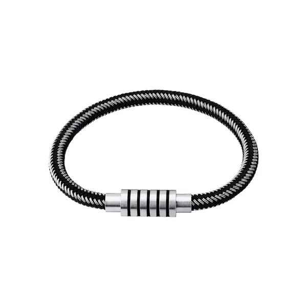Pulseira Masculina Aço Trançado Fecho Magnético
