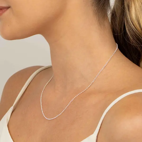 Corrente Prata Portuguesa 45cm 1,8mm