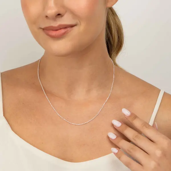 Corrente Prata Portuguesa 45cm 1,8mm